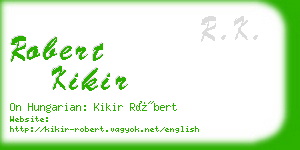 robert kikir business card